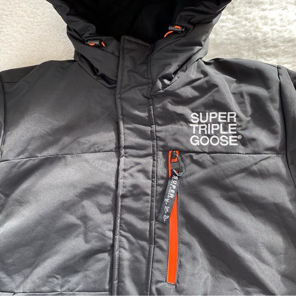 Super Triple Goose Men's Ski Parka Faux Down-Fill Jacket, Black, Size L - Picture 5 of 16